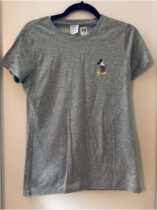 Disney Tops - DISNEY CLASSIC MICKEY MOUSE GRAPHIC T-SHIRT  Top Size S Gray PORT & COMPANY NWOT
